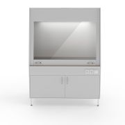 Вытяжной шкаф со столешницей из керам. плитки и вытяжкой из нижней тумбы