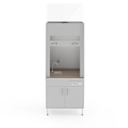 Вытяжной шкаф со столешницей из керамогранитной плитки и с сантехникой