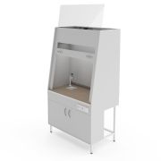 Вытяжной шкаф со столешницей из керамогранитной плитки и с сантехникой